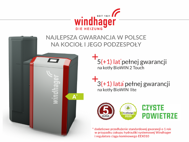 Gwarancja na kotły Windhager